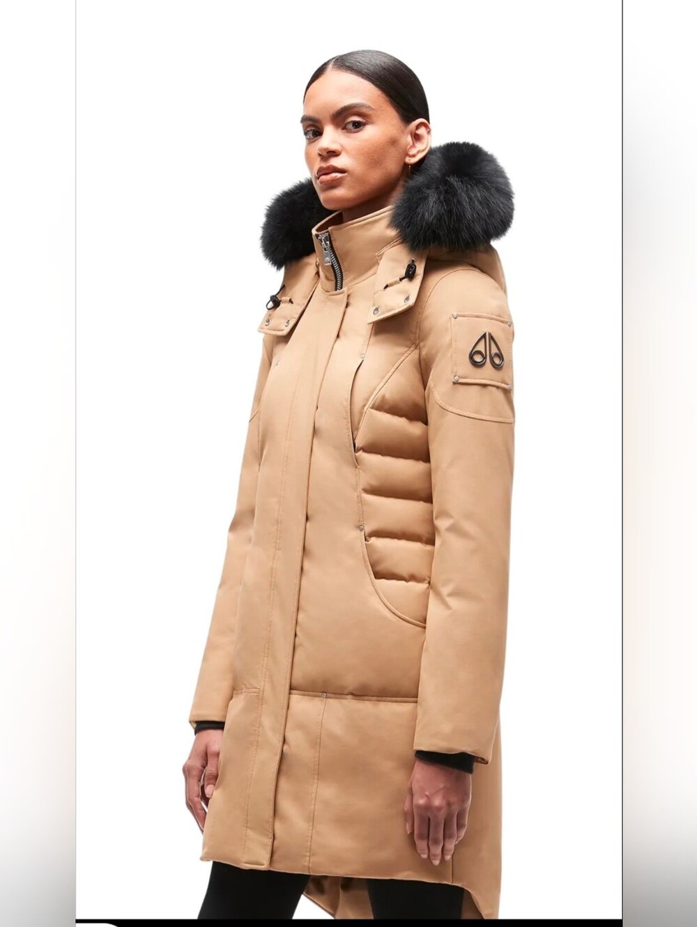 Medium Women's Moose Knuckles Cloud Parka In Iced Coffee